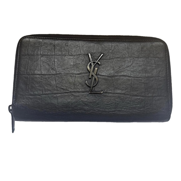 Saint Laurent Black Leather Wallet